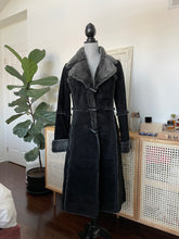 Load image into Gallery viewer, Black Penny Lane Suede Coat
