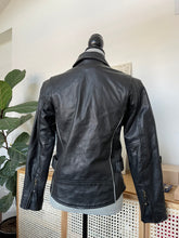 Load image into Gallery viewer, Leather Moto Jacket With White Piping
