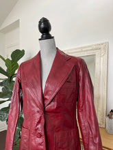 Load image into Gallery viewer, Red Leather Blazer
