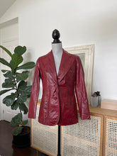 Load image into Gallery viewer, Red Leather Blazer
