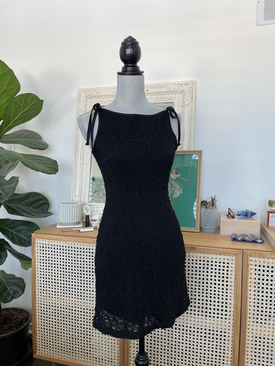 Vintage Black Lace Dress