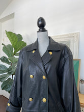 Load image into Gallery viewer, Vintage Danier Double Breasted Leather Jacket with Gold Buttons
