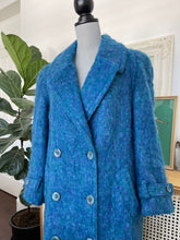 Load image into Gallery viewer, Hannah Collection Coats Blue Mohair Double Breasted Coat
