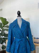 Load image into Gallery viewer, Hannah Collection Coats Blue Mohair Double Breasted Coat
