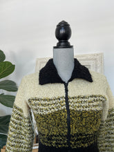 Load image into Gallery viewer, Green &amp; Yellow Speckled Cardigan
